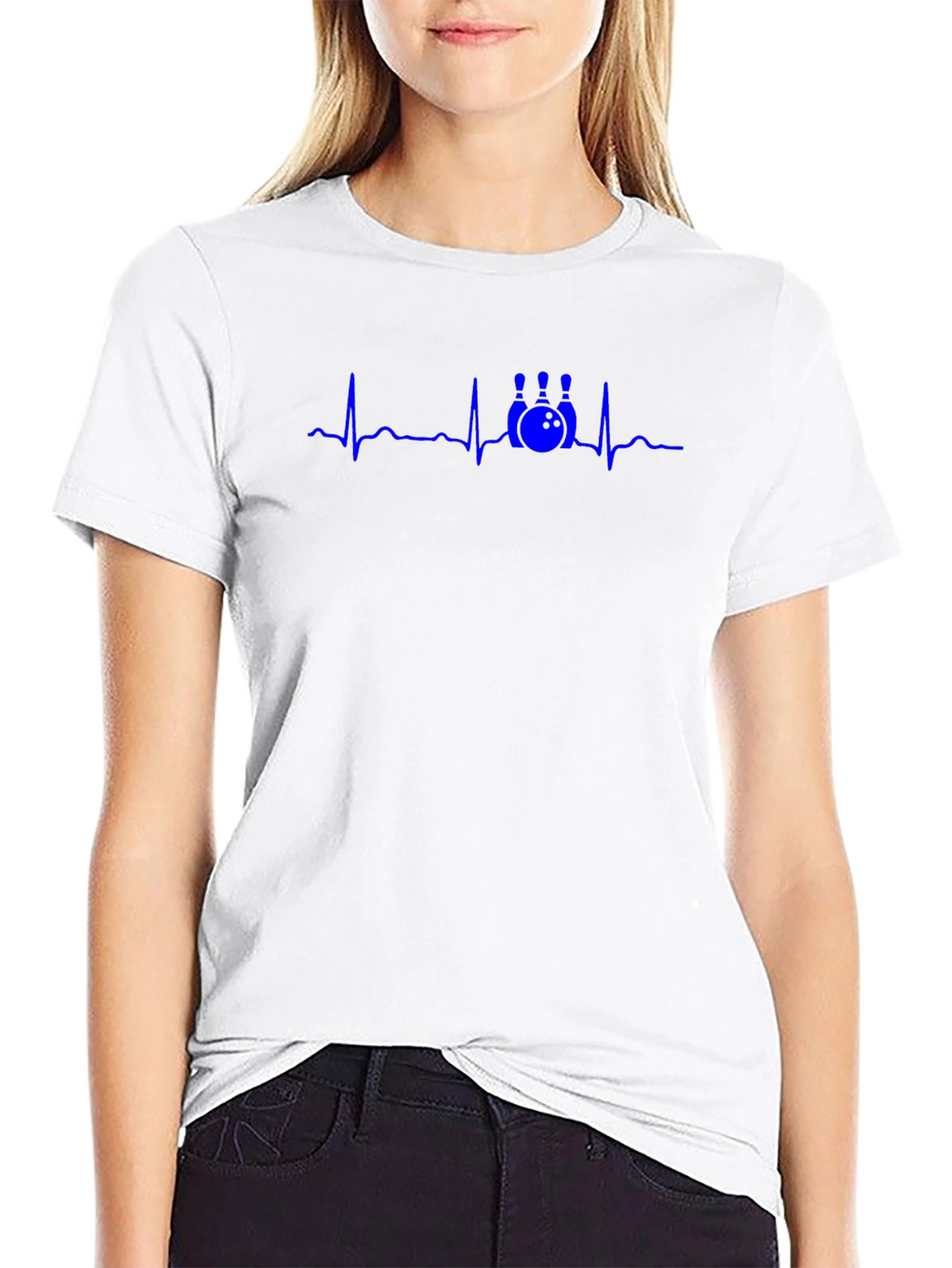 Bowling Heartbeat T-Shirt - Black