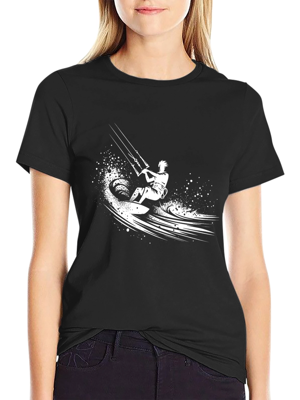 Kite Surfing Graphic Tee - Cool Watersports Design