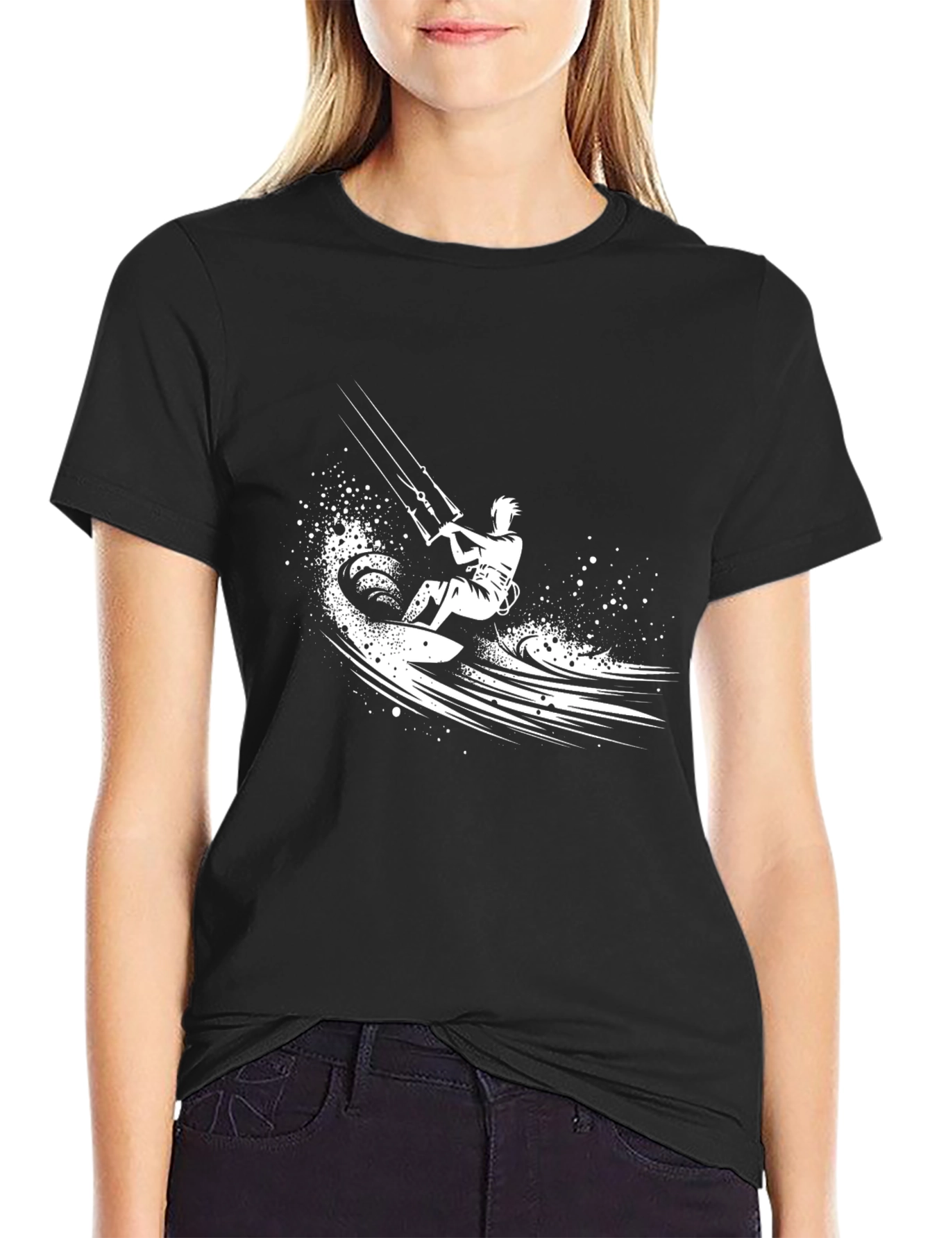 Kite Surfing Graphic Tee - Cool Watersports Design