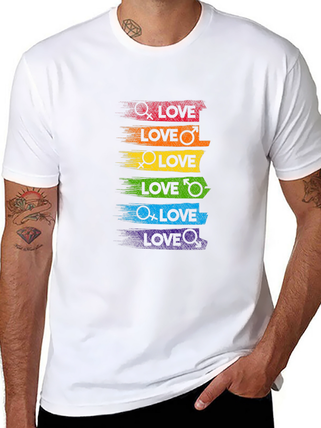 Pride Love T-Shirt - Rainbow LGBT Equality Tee