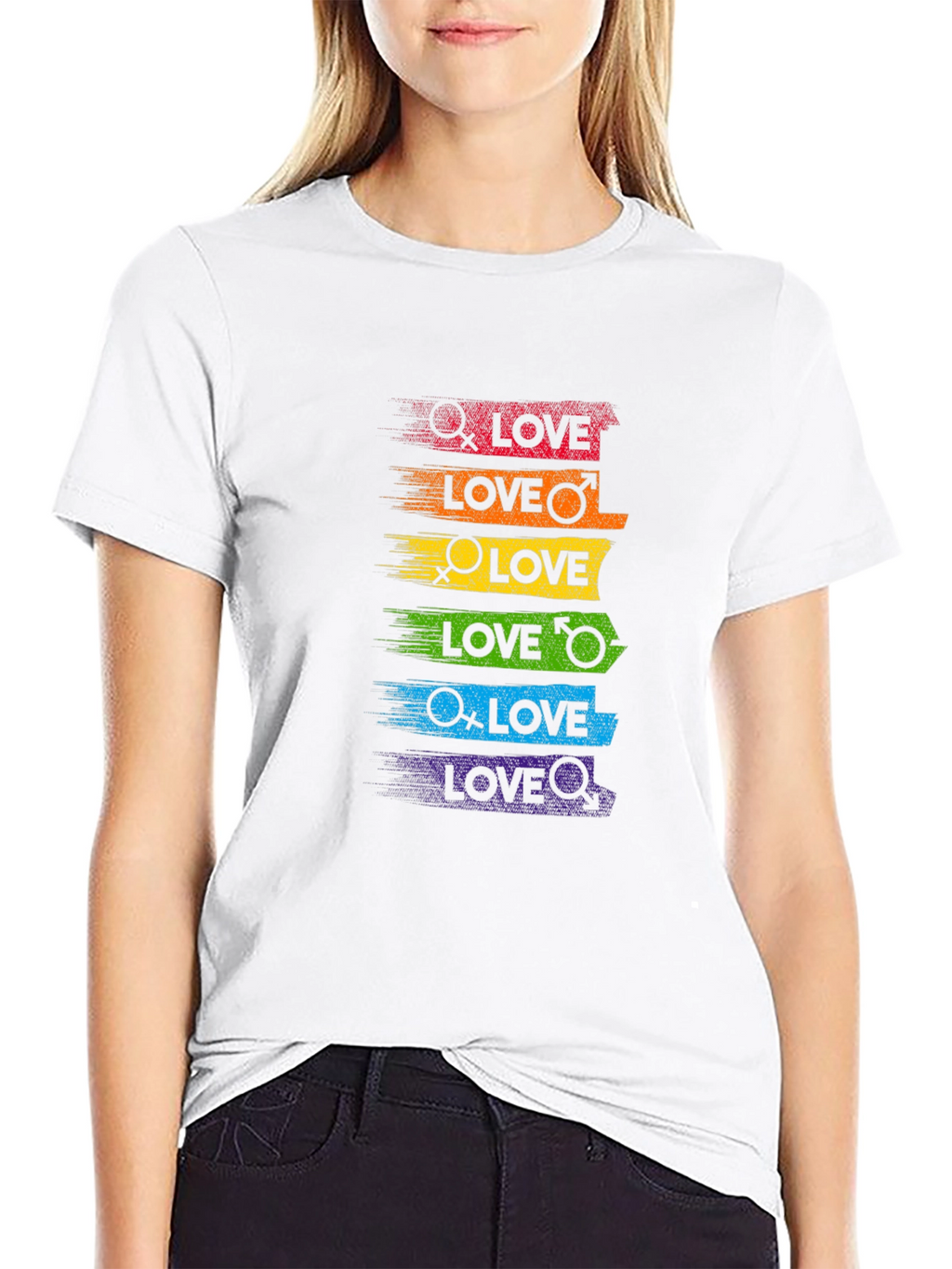 Pride Love T-Shirt - Rainbow LGBT Equality Tee