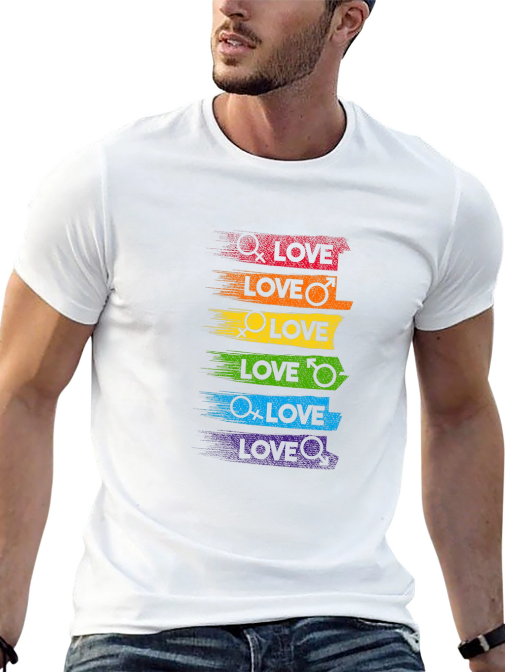 Pride Love T-Shirt - Rainbow LGBT Equality Tee