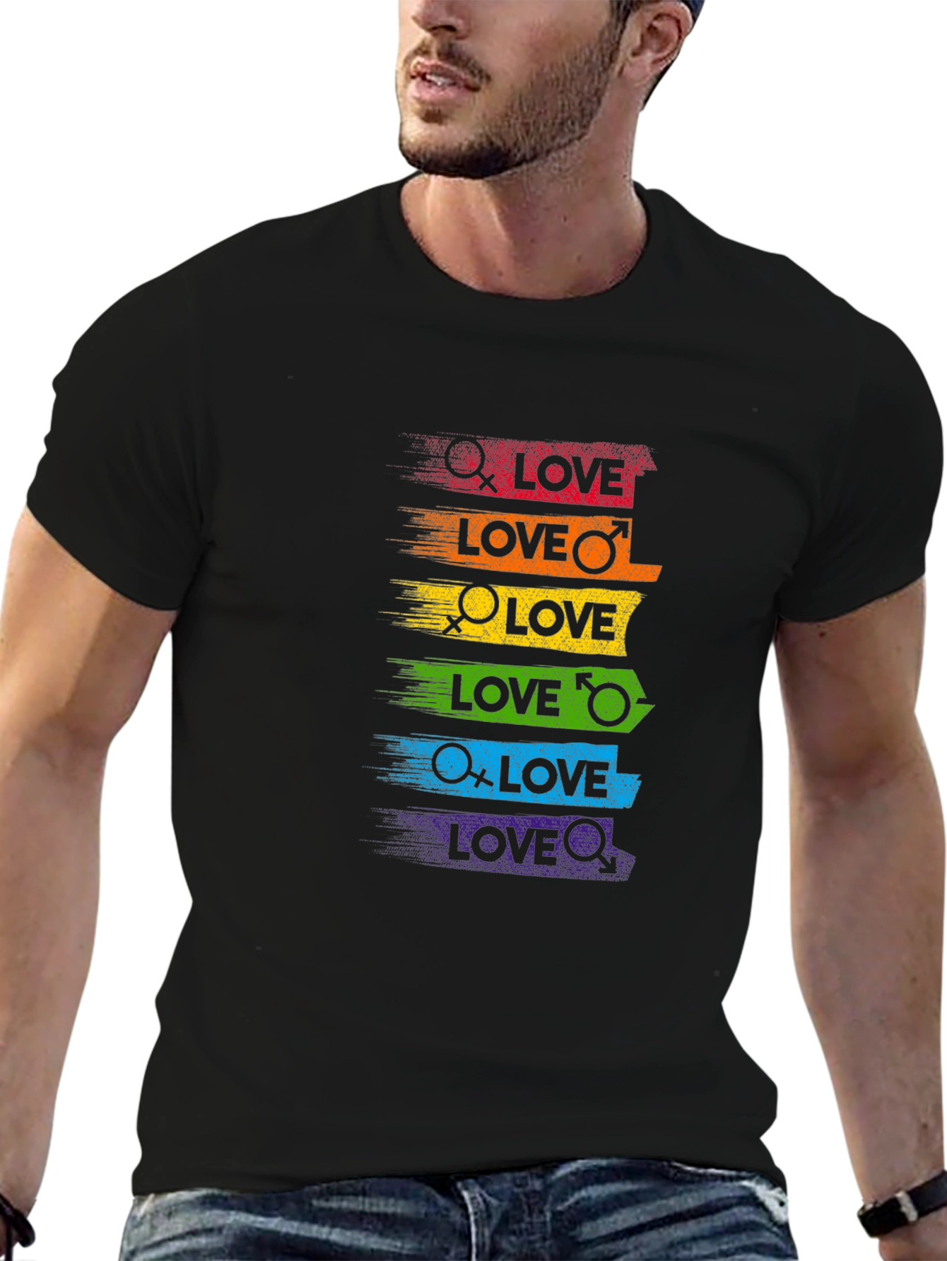 Pride Love T-Shirt - Rainbow LGBT Equality Tee