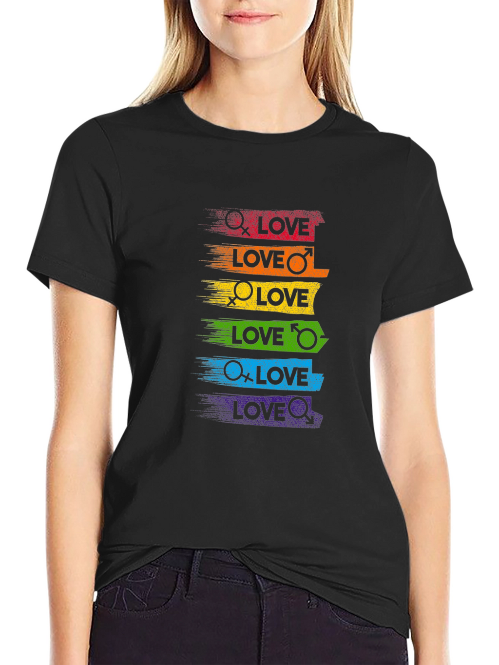 Pride Love T-Shirt - Rainbow LGBT Equality Tee