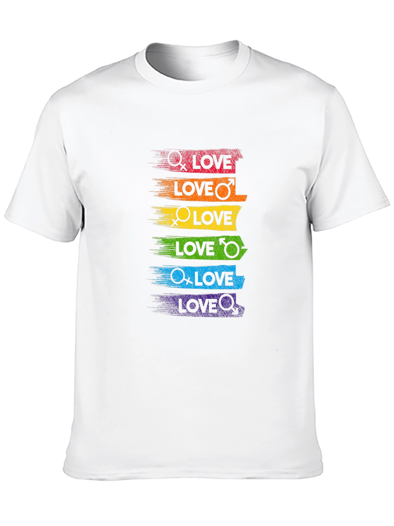 Pride Love T-Shirt - Rainbow LGBT Equality Tee