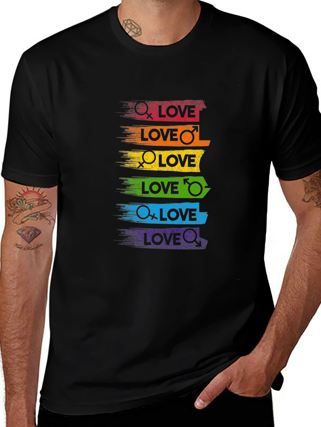 Pride Love T-Shirt - Rainbow LGBT Equality Tee