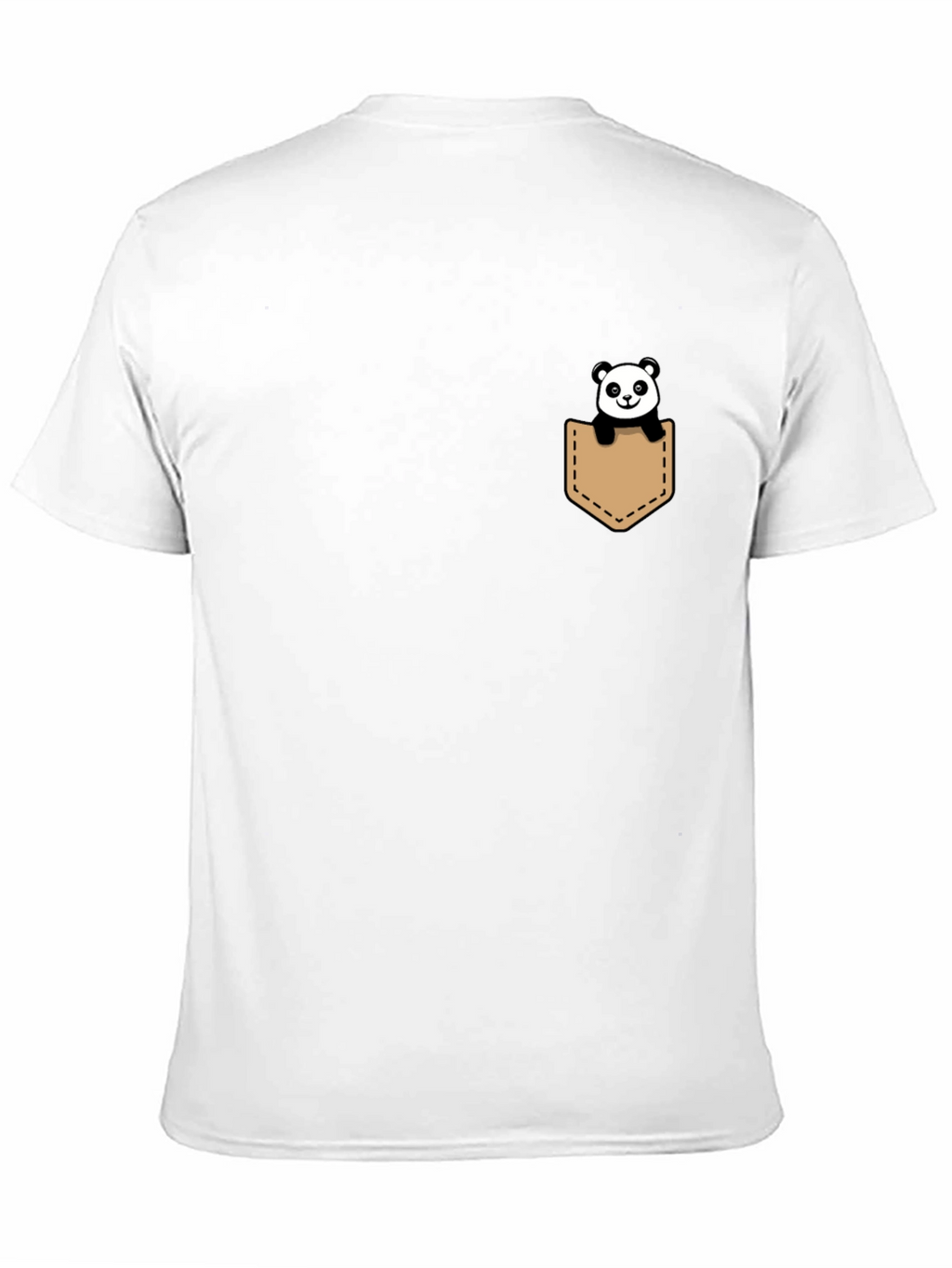 Panda Pocket Tee - Cute & Casual Black T-Shirt