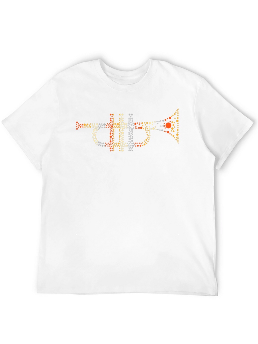 Trumpet Dot Art Graphic Tee - Music Lovers T-Shirt