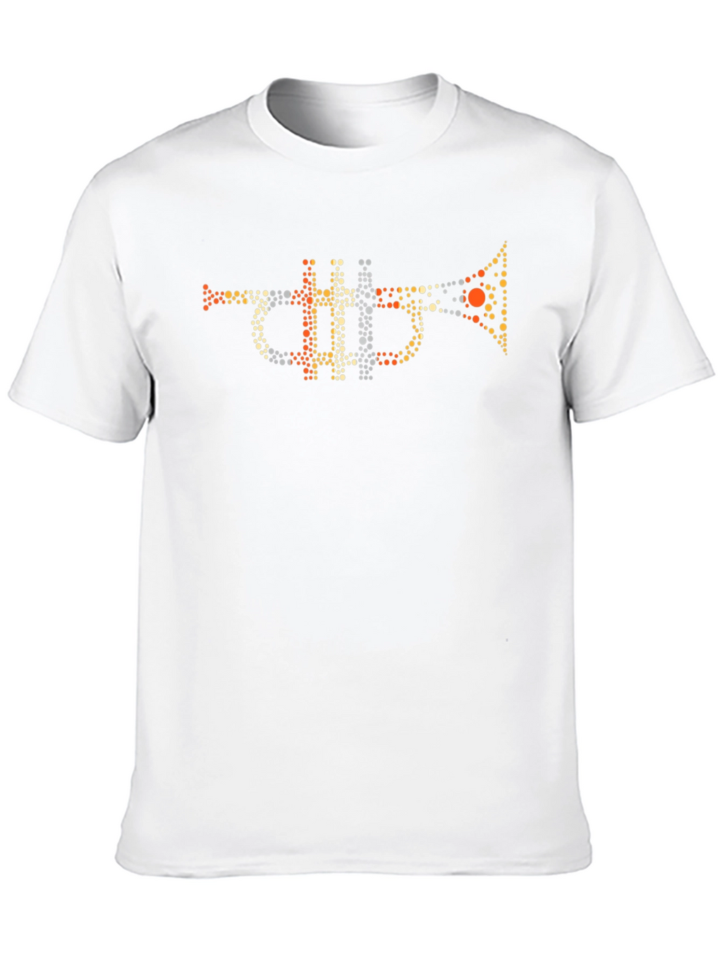 Trumpet Dot Art Graphic Tee - Music Lovers T-Shirt