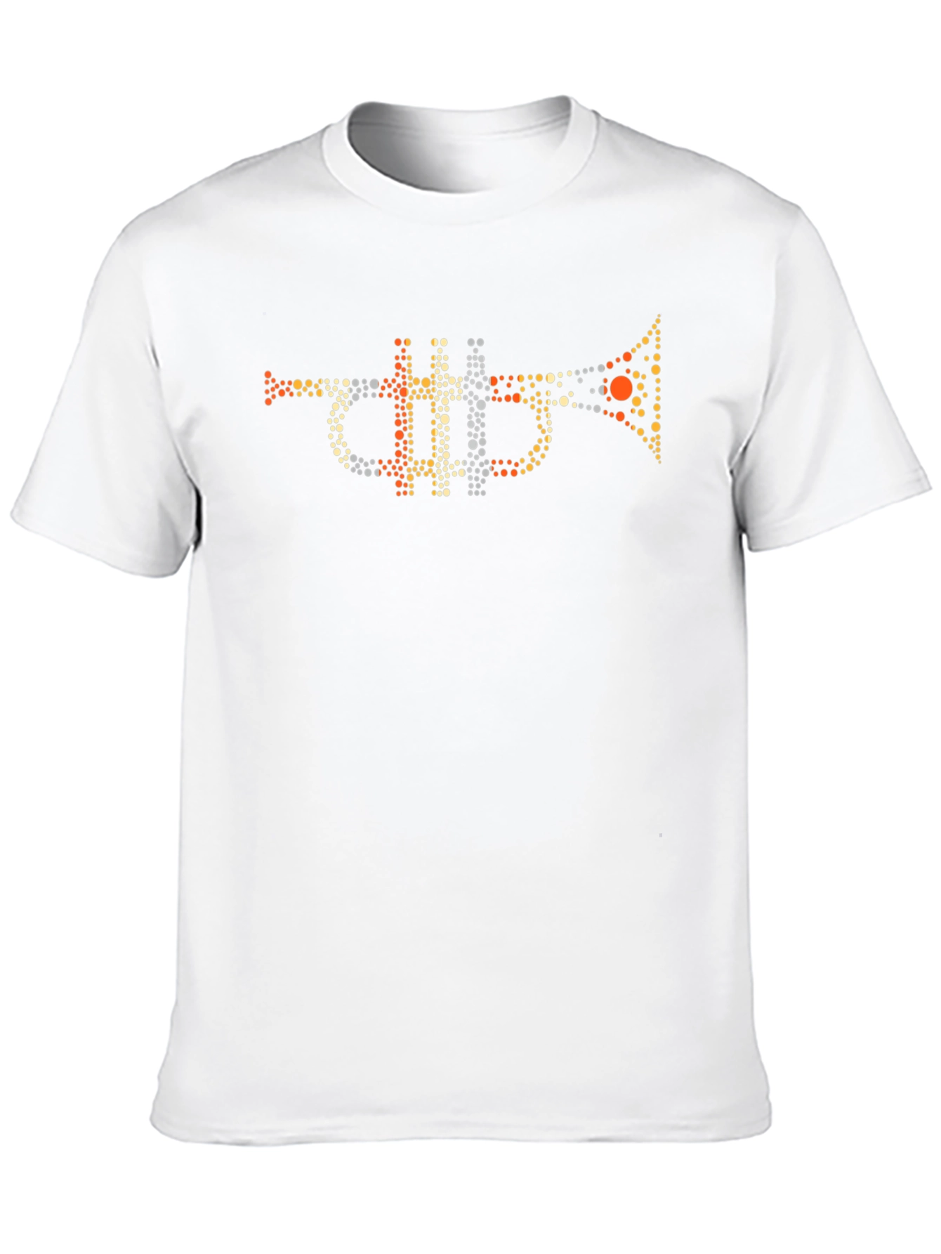 Trumpet Dot Art Graphic Tee - Music Lovers T-Shirt