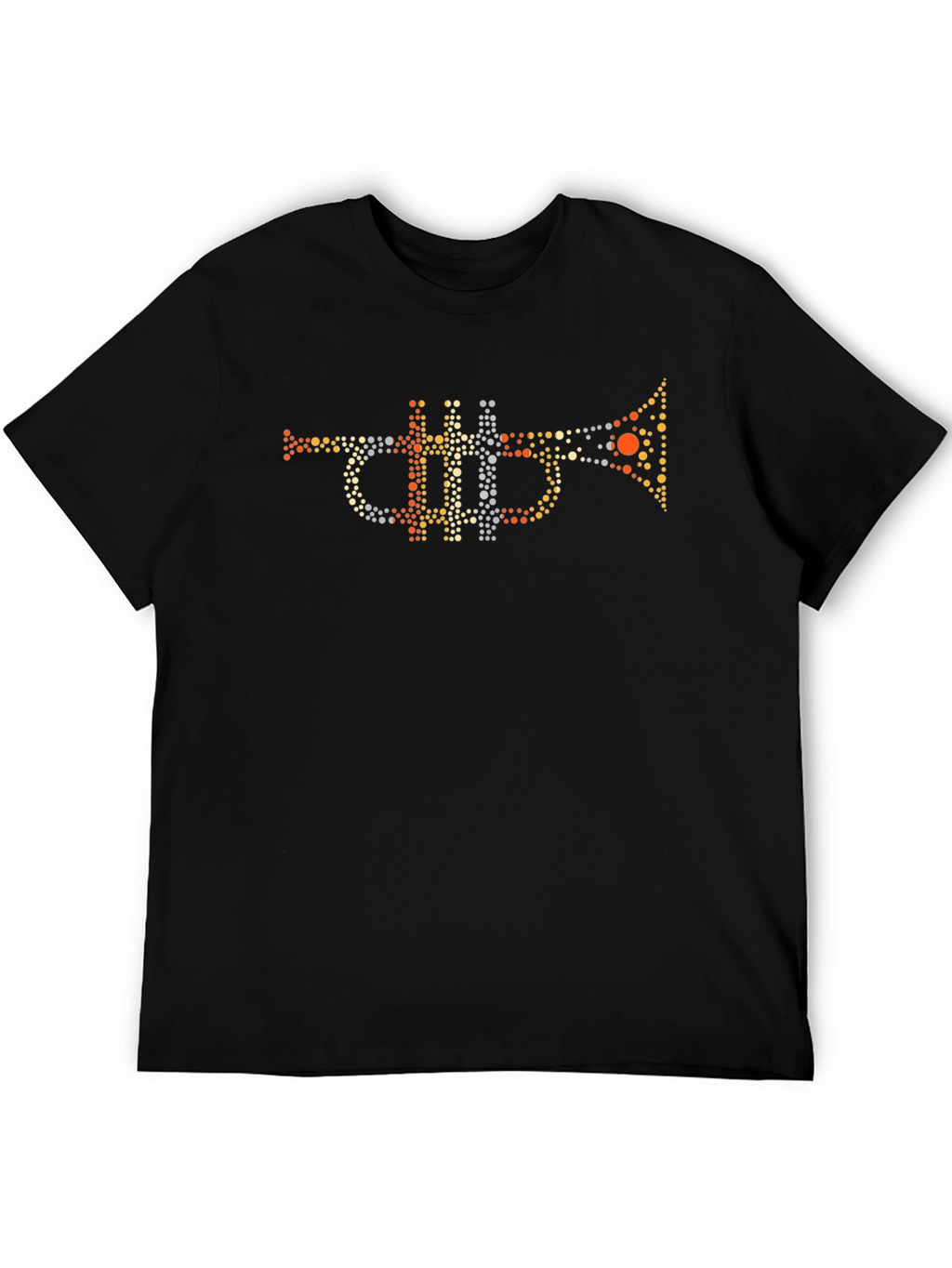 Trumpet Dot Art Graphic Tee - Music Lovers T-Shirt