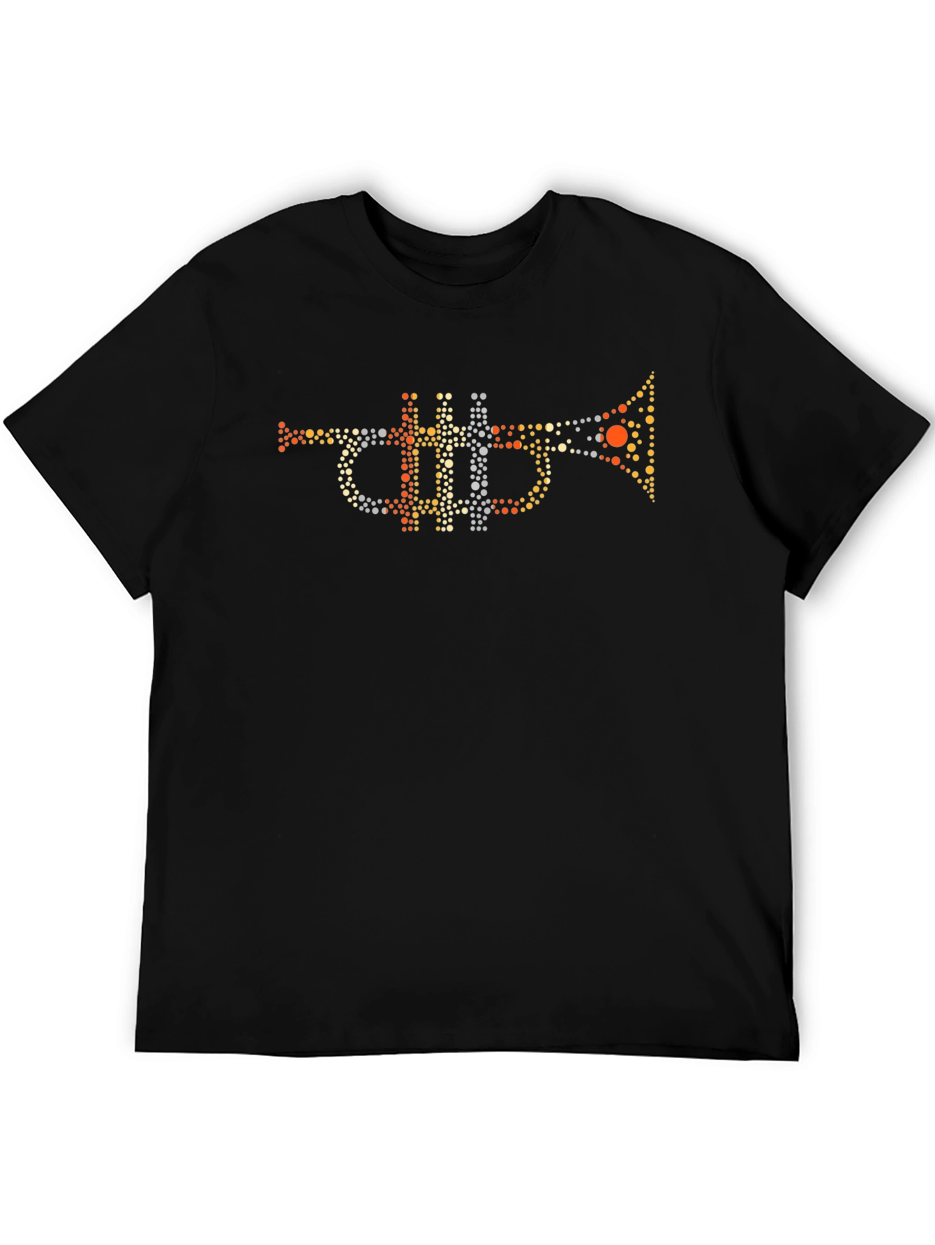 Trumpet Dot Art Graphic Tee - Music Lovers T-Shirt