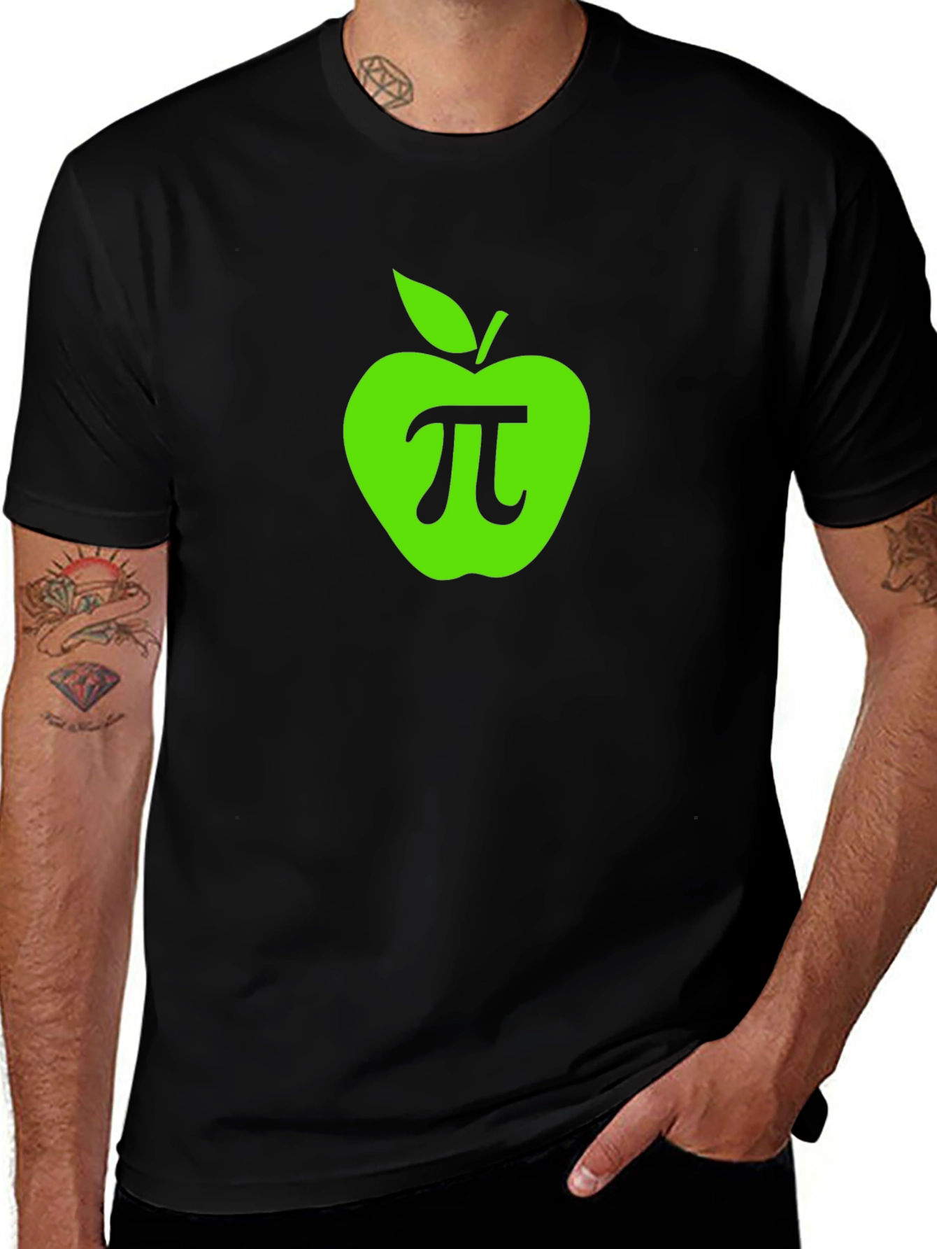 Apple Pi Math T-Shirt - Black