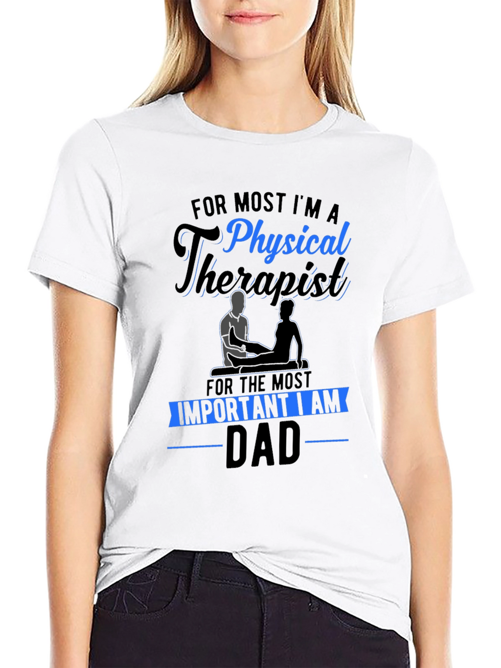 Physical Therapist Dad T-Shirt - Black