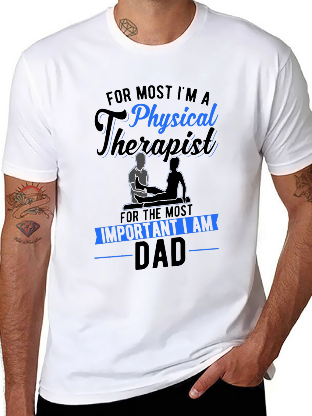 Physical Therapist Dad T-Shirt - Black