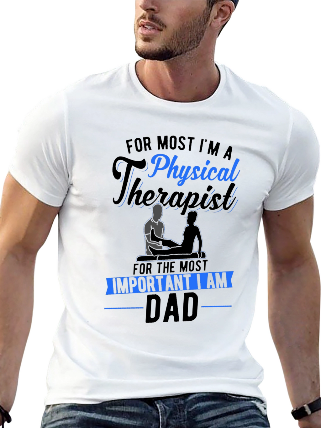 Physical Therapist Dad T-Shirt - Black