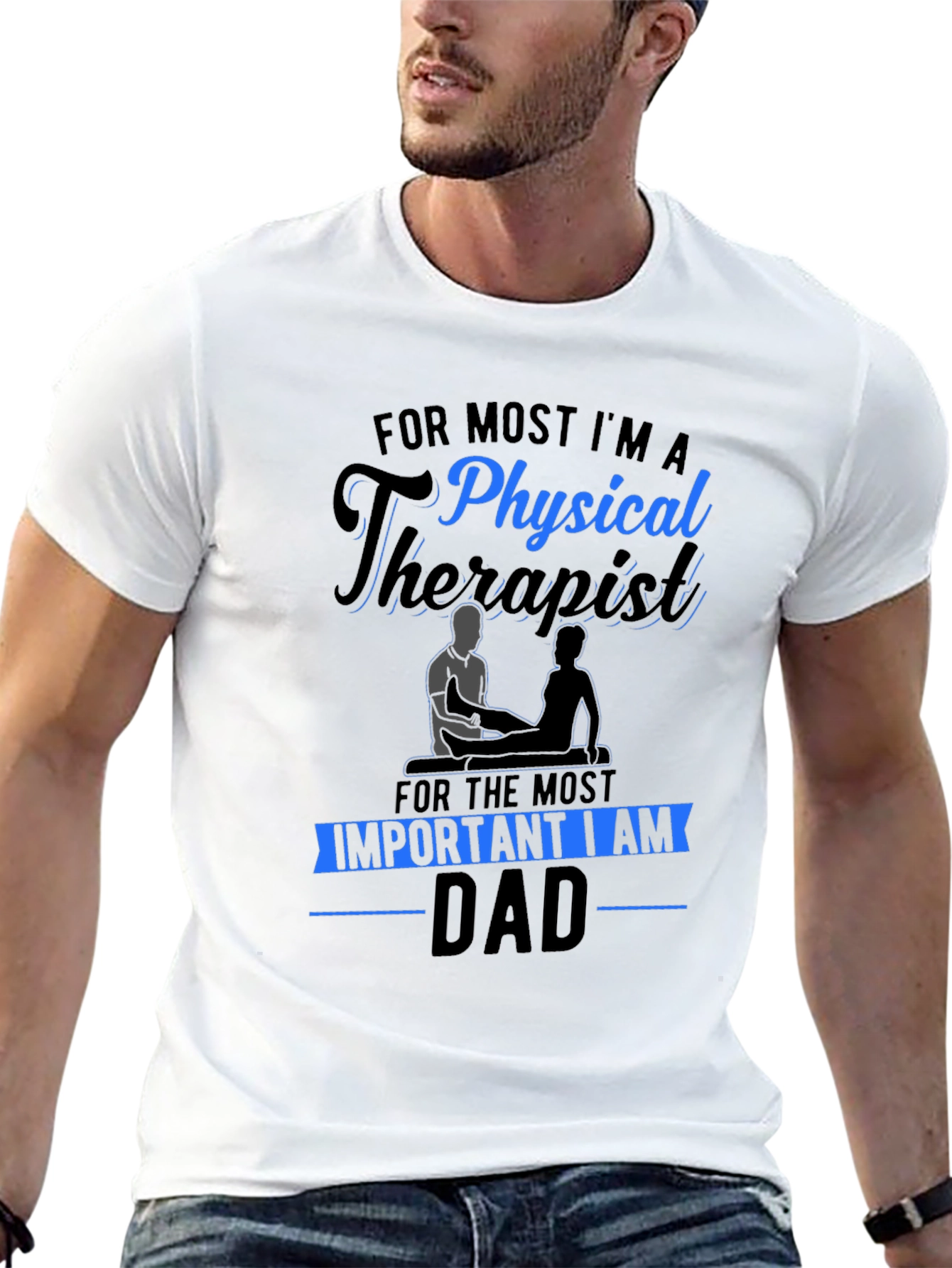 Physical Therapist Dad T-Shirt - Black