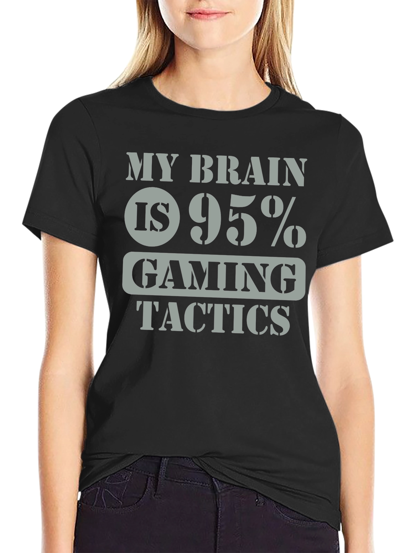 Gaming Tactics T-Shirt - My Brain is 95% Gaming