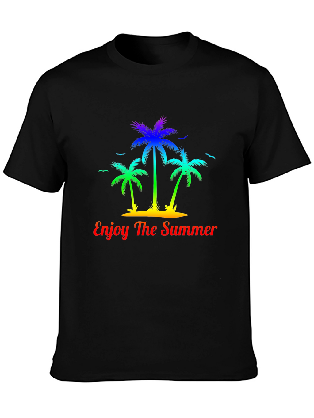 Summer Palm Tree Graphic Tee - Enjoy The Summer