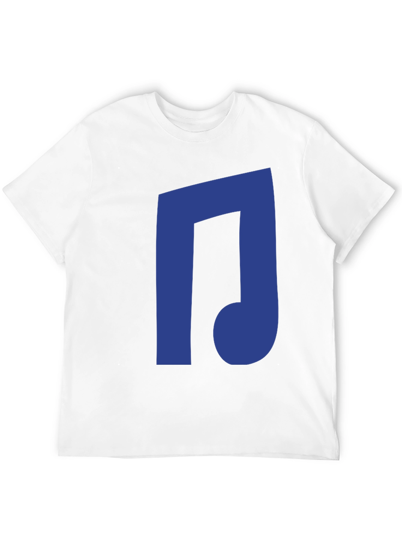 Blue Music Note Black T-Shirt