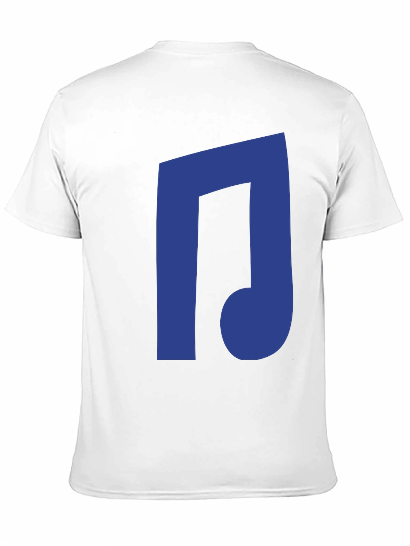 Blue Music Note Black T-Shirt
