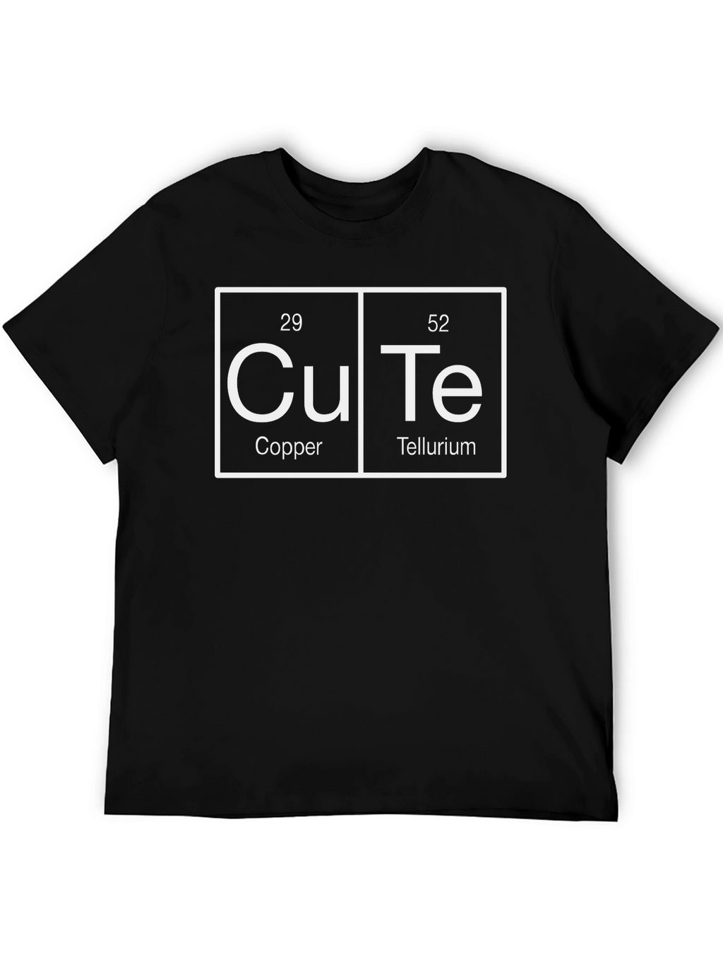 Cute Chemistry T-Shirt - Copper and Tellurium Periodic Elements