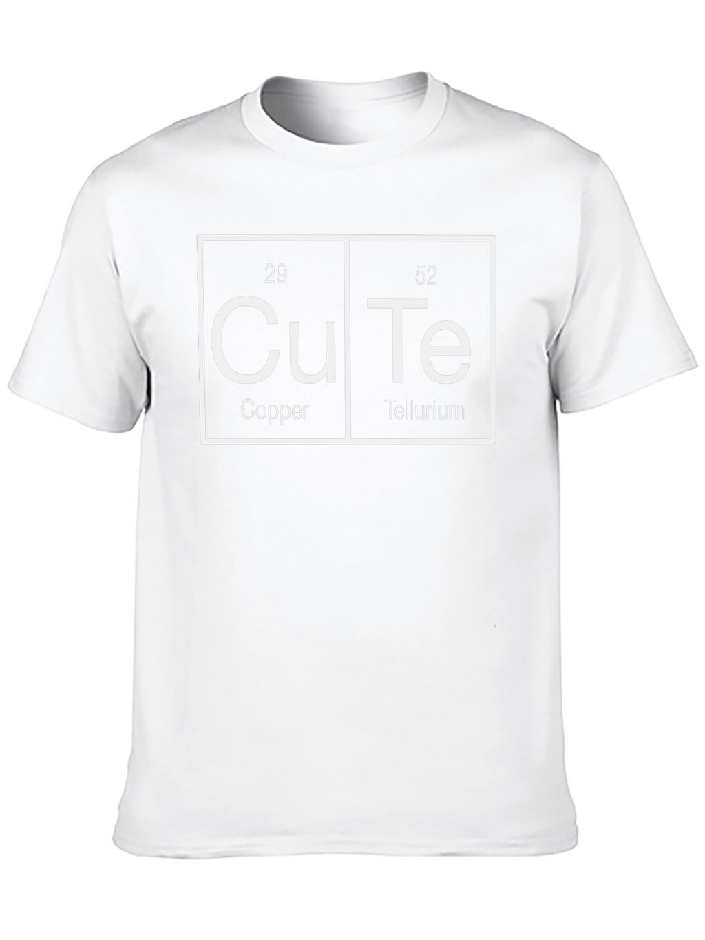 Cute Chemistry T-Shirt - Copper and Tellurium Periodic Elements