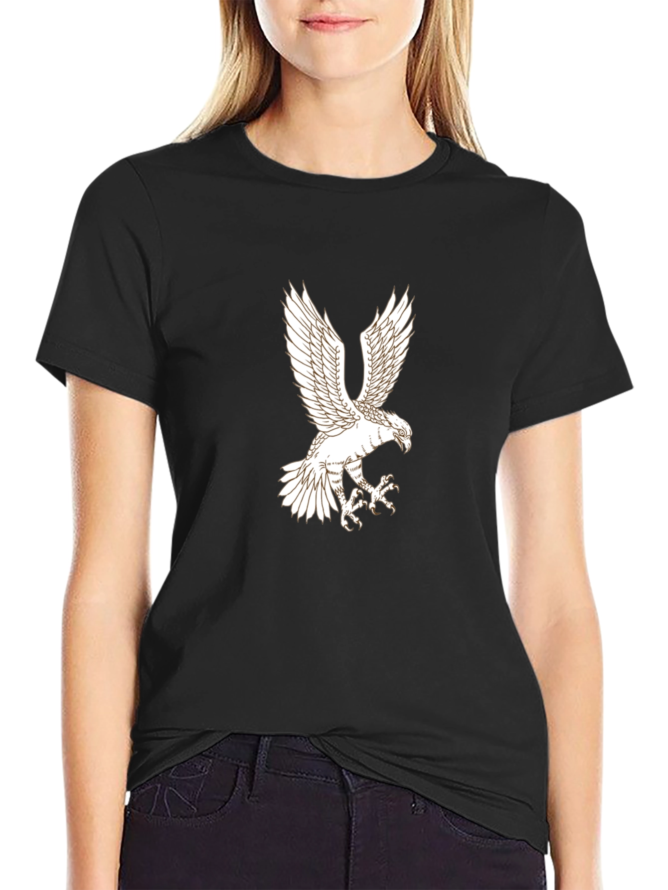 Black Eagle Graphic T-Shirt - Bold Design