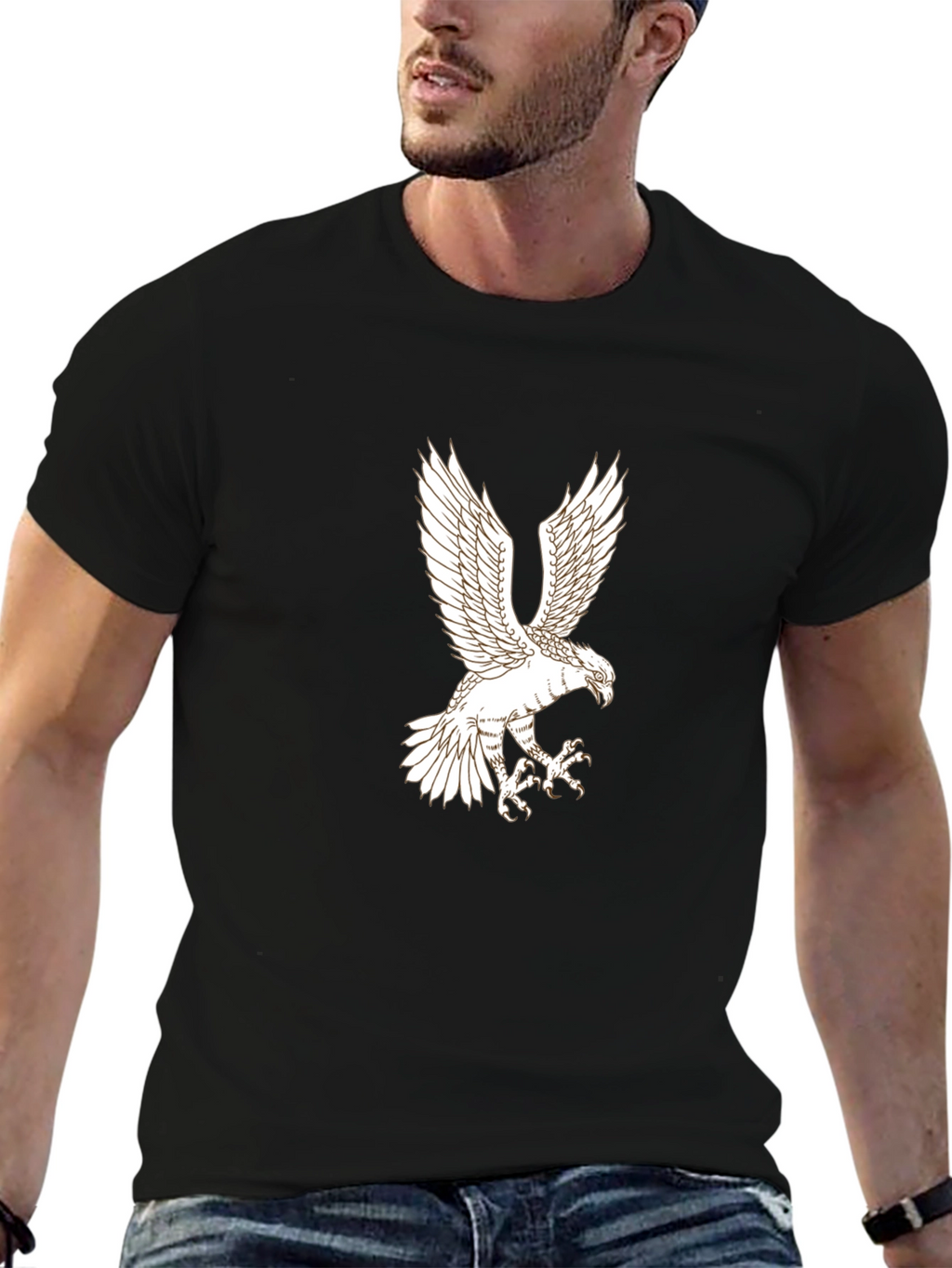 Black Eagle Graphic T-Shirt - Bold Design