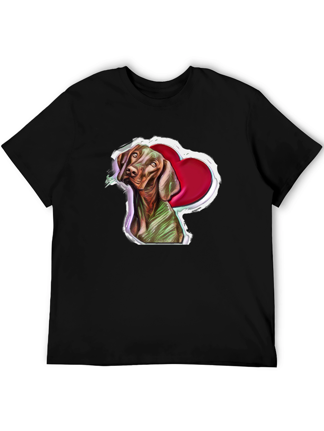 Vizsla Dog Heart T-Shirt - Unique Pet Lover Gift