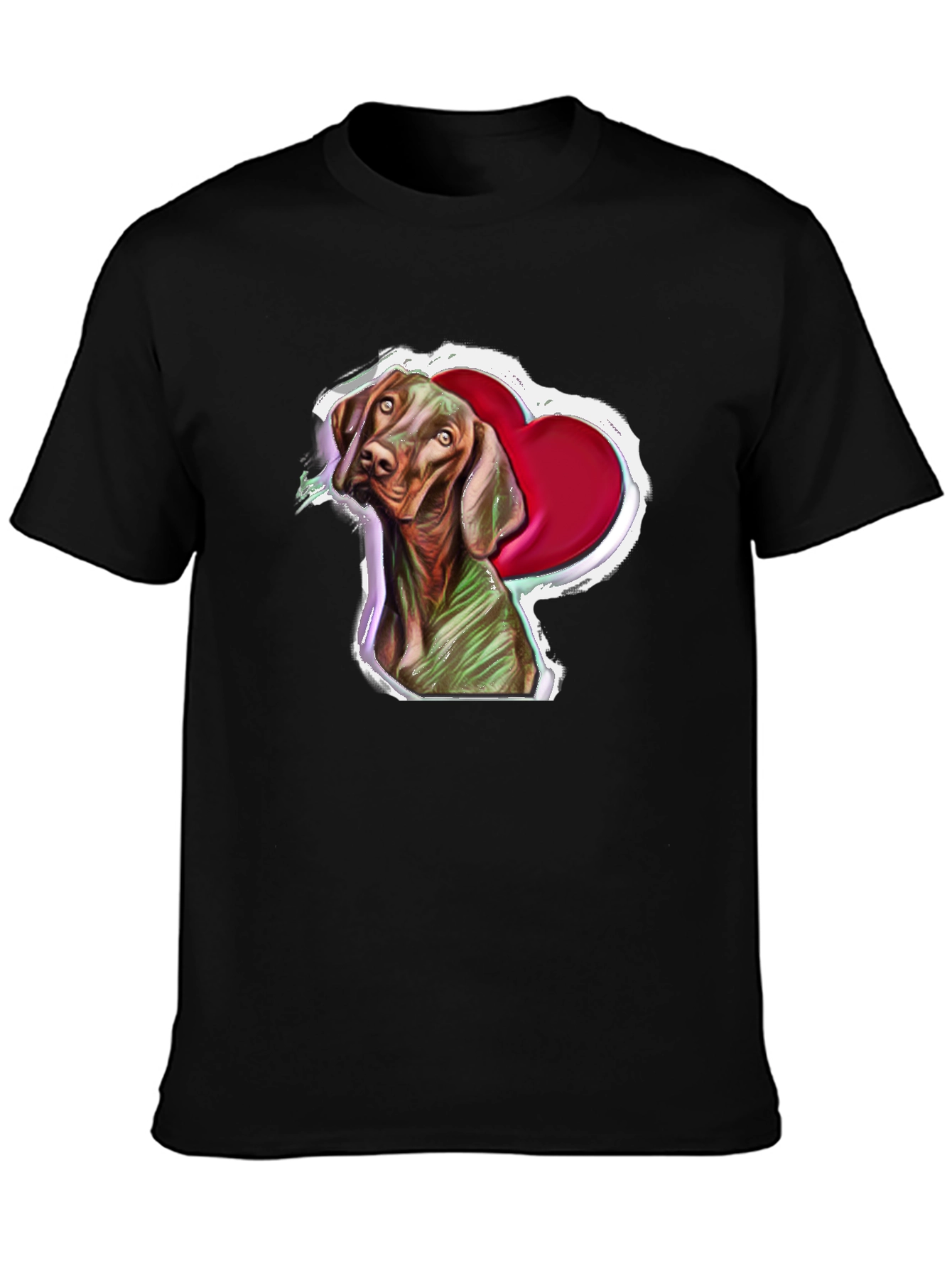 Vizsla Dog Heart T-Shirt - Unique Pet Lover Gift