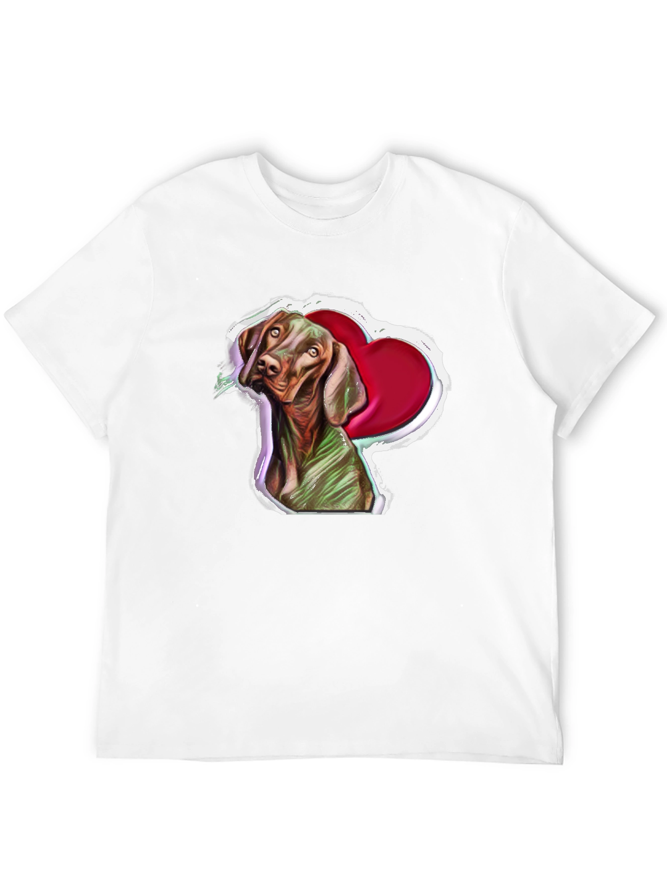 Vizsla Dog Heart T-Shirt - Unique Pet Lover Gift