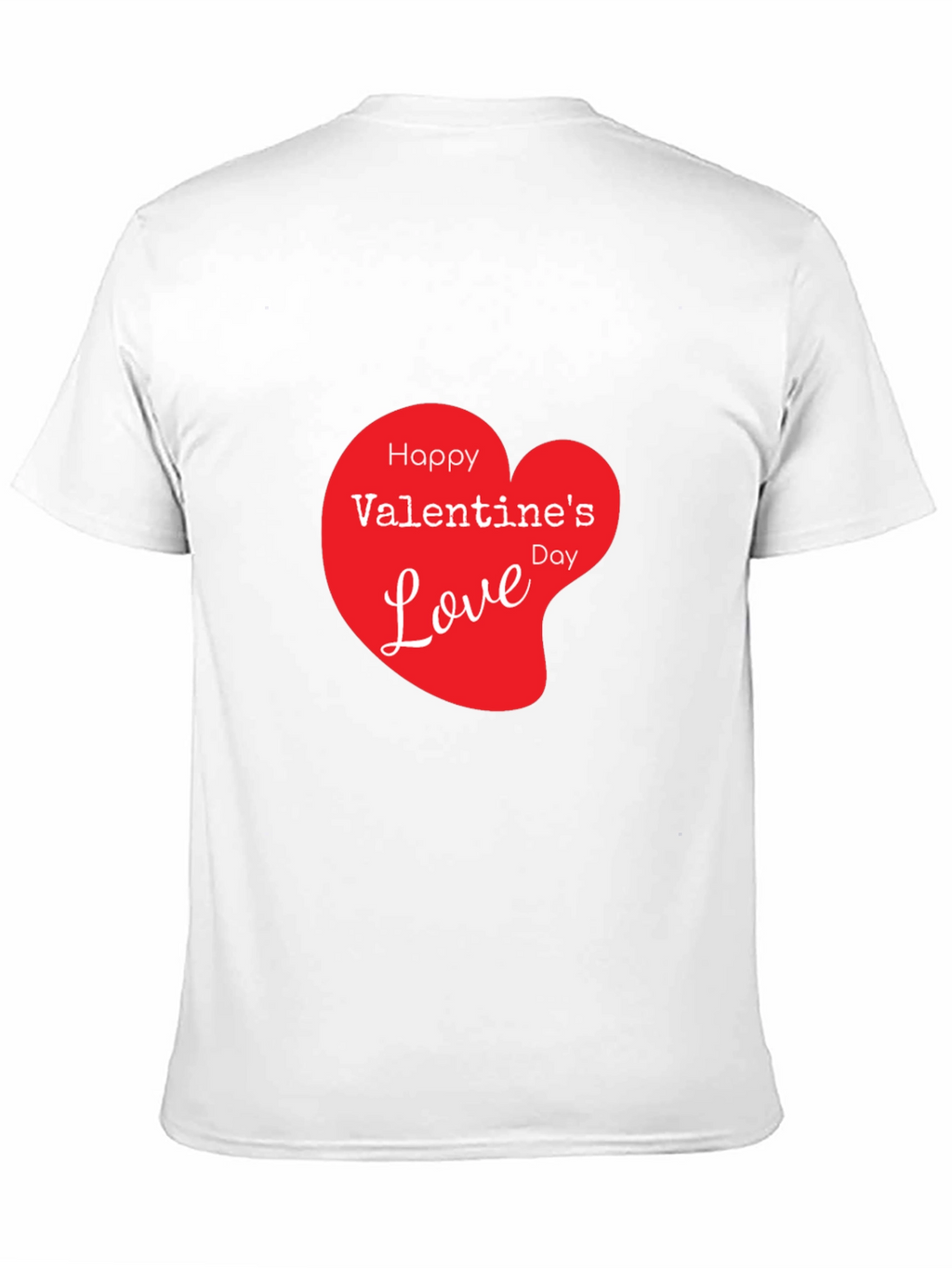 Valentines Day Love Heart Graphic Tee - Black