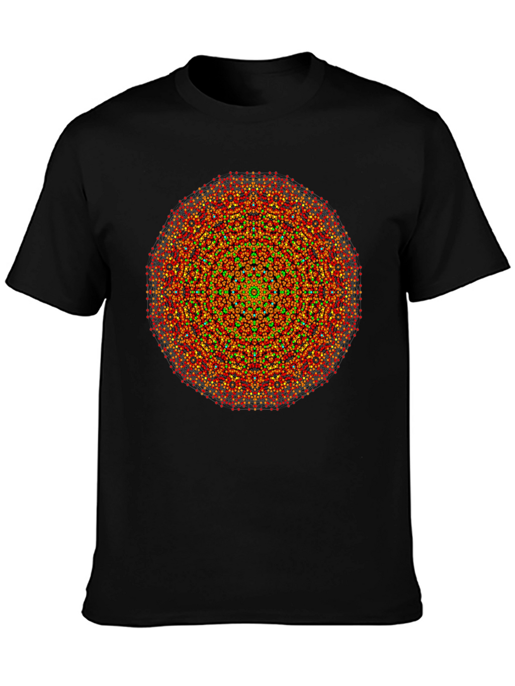 Geometric Mandala Graphic Tee - Artistic Black T-Shirt