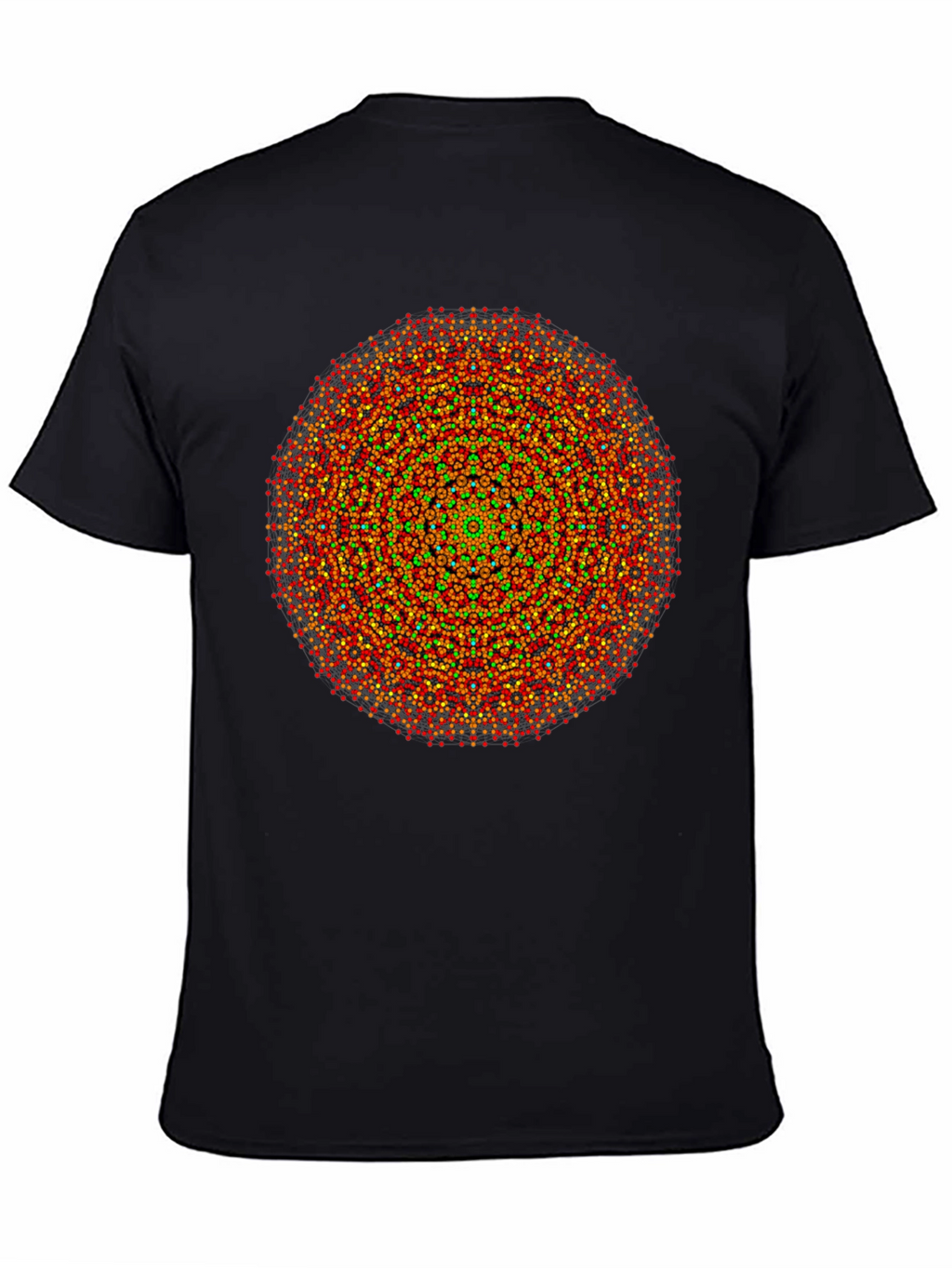 Geometric Mandala Graphic Tee - Artistic Black T-Shirt