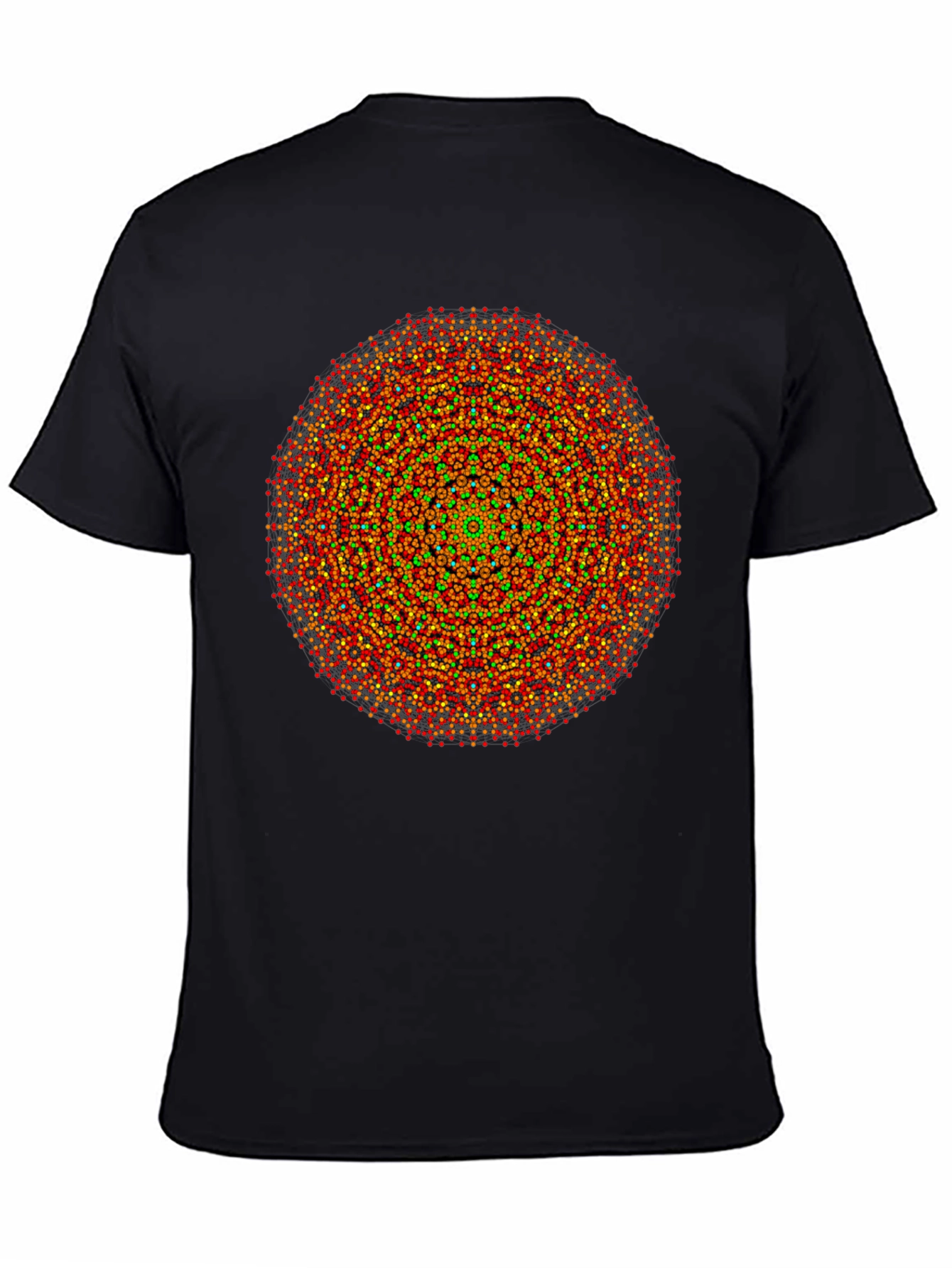Geometric Mandala Graphic Tee - Artistic Black T-Shirt