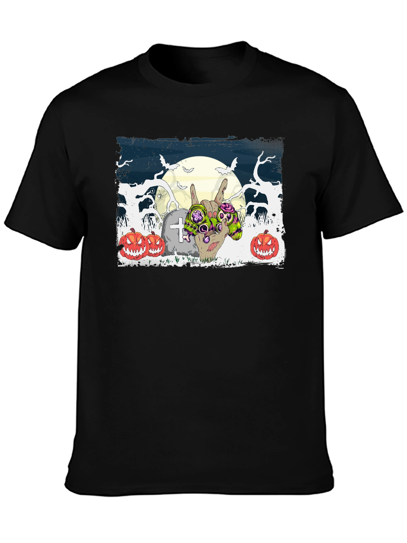 Halloween Zombie Hand Rock On T-Shirt