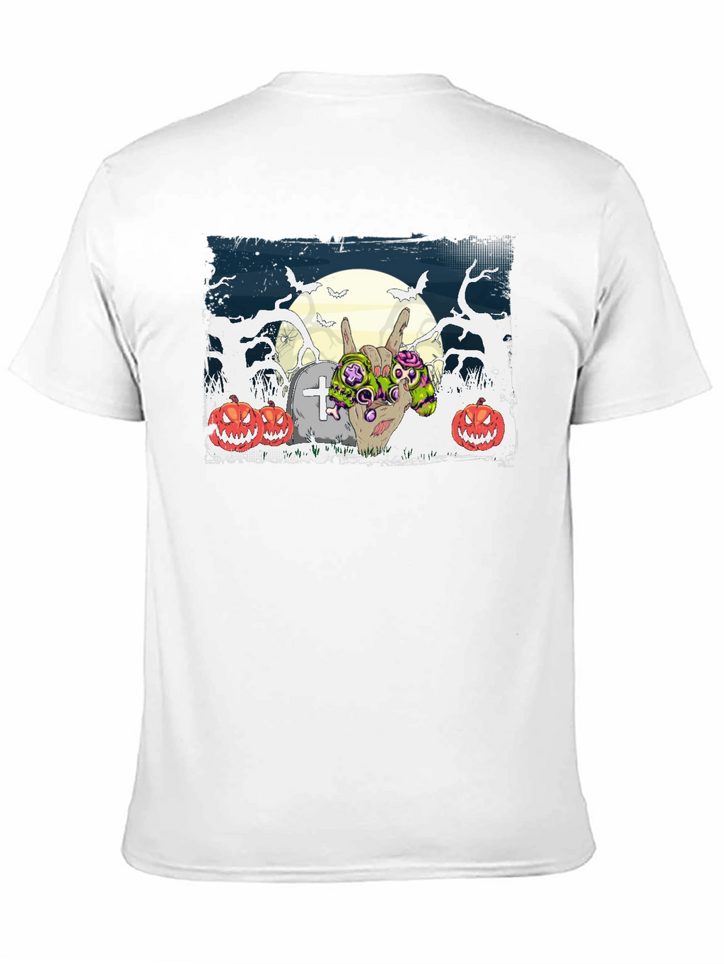 Halloween Zombie Hand Rock On T-Shirt