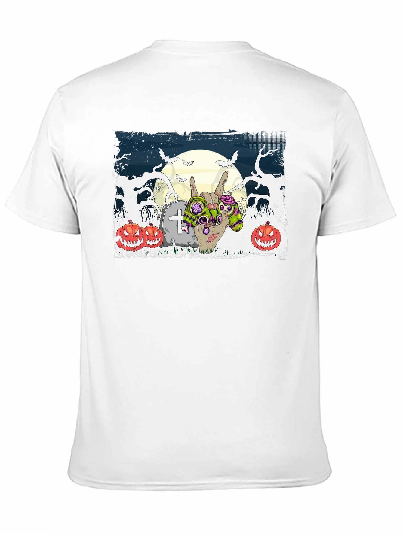 Halloween Zombie Hand Rock On T-Shirt