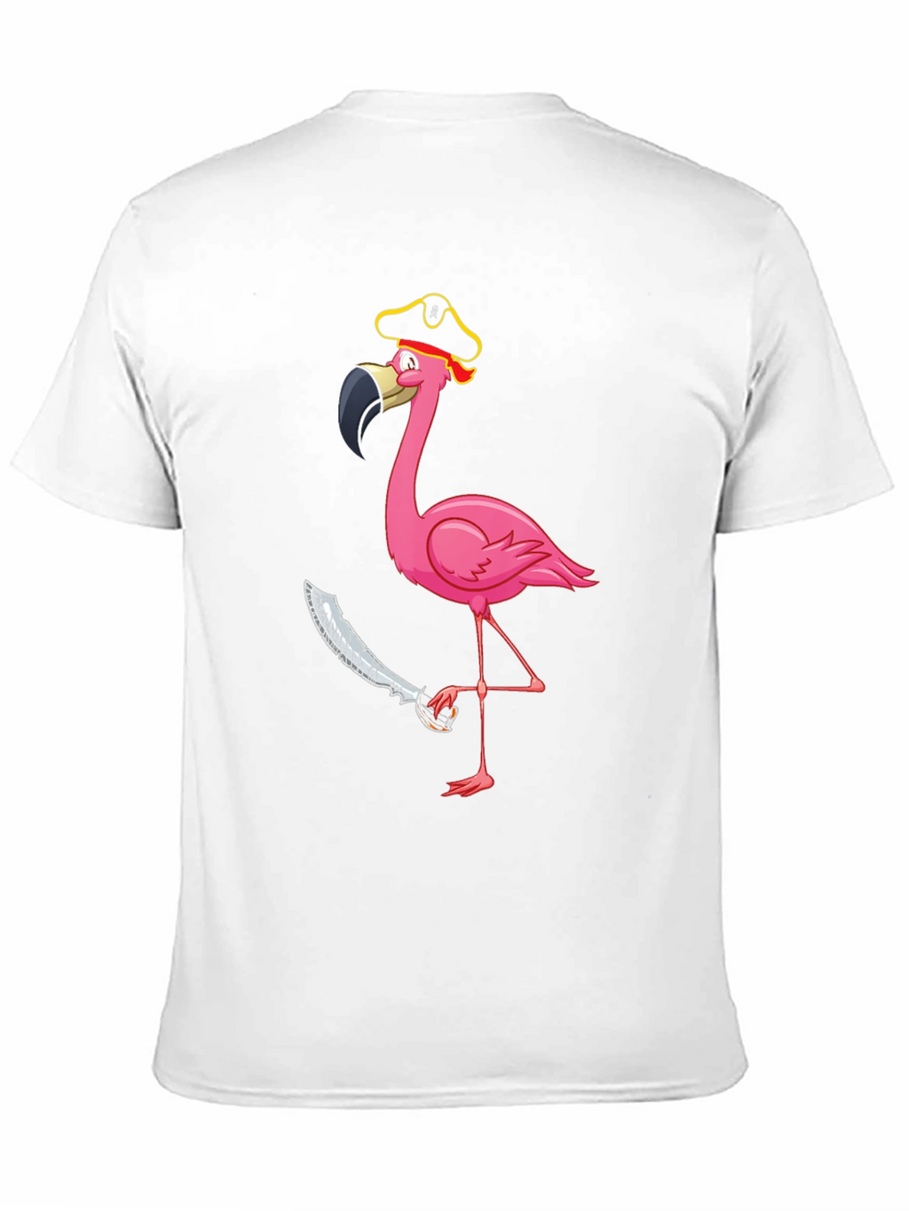 Pirate Flamingo Graphic Tee - Mens Black T-Shirt