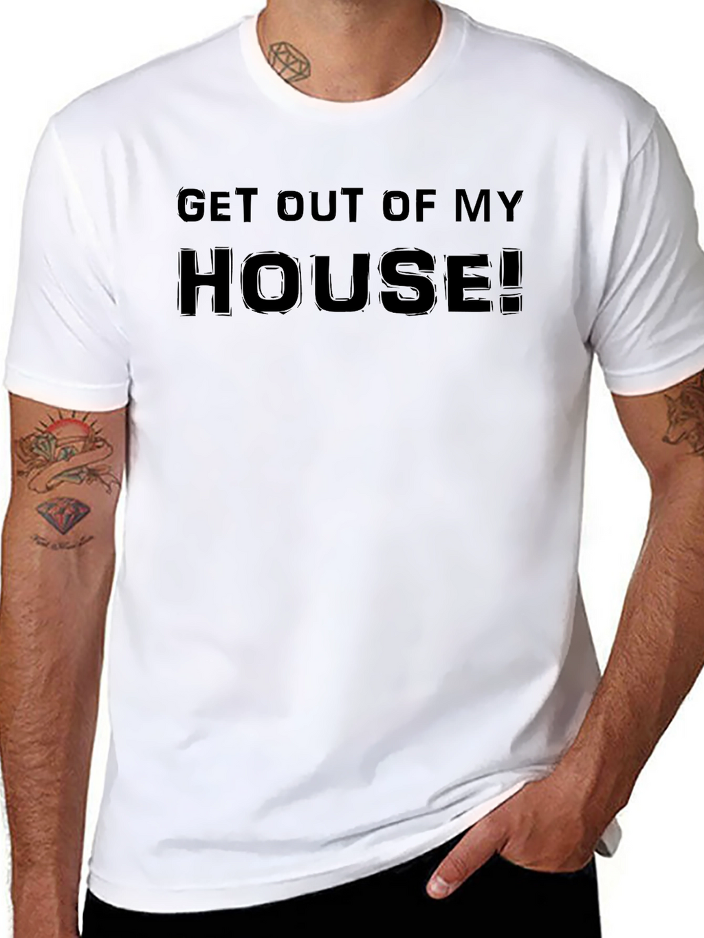 Get Out Of My House! Graphic Tee - Black
