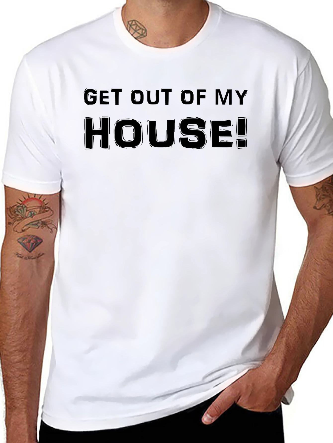 Get Out Of My House! Graphic Tee - Black