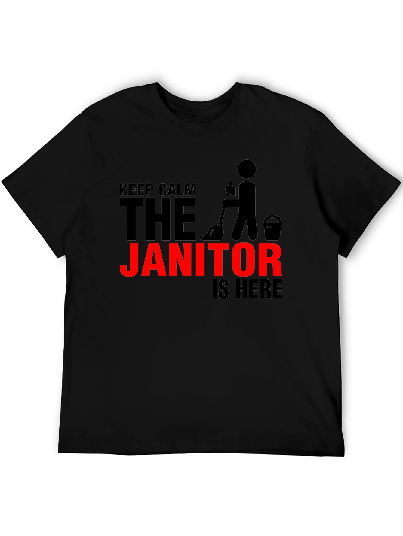 Keep Calm Janitor T-Shirt - Funny Cleaning Crew Tee
