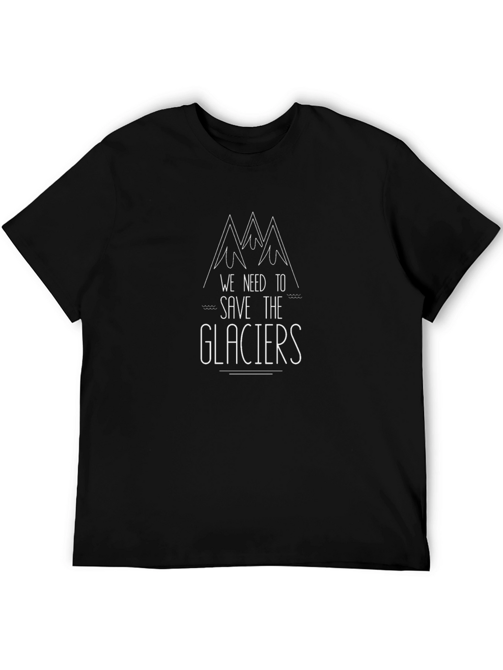 Save the Glaciers Graphic Tee - Black