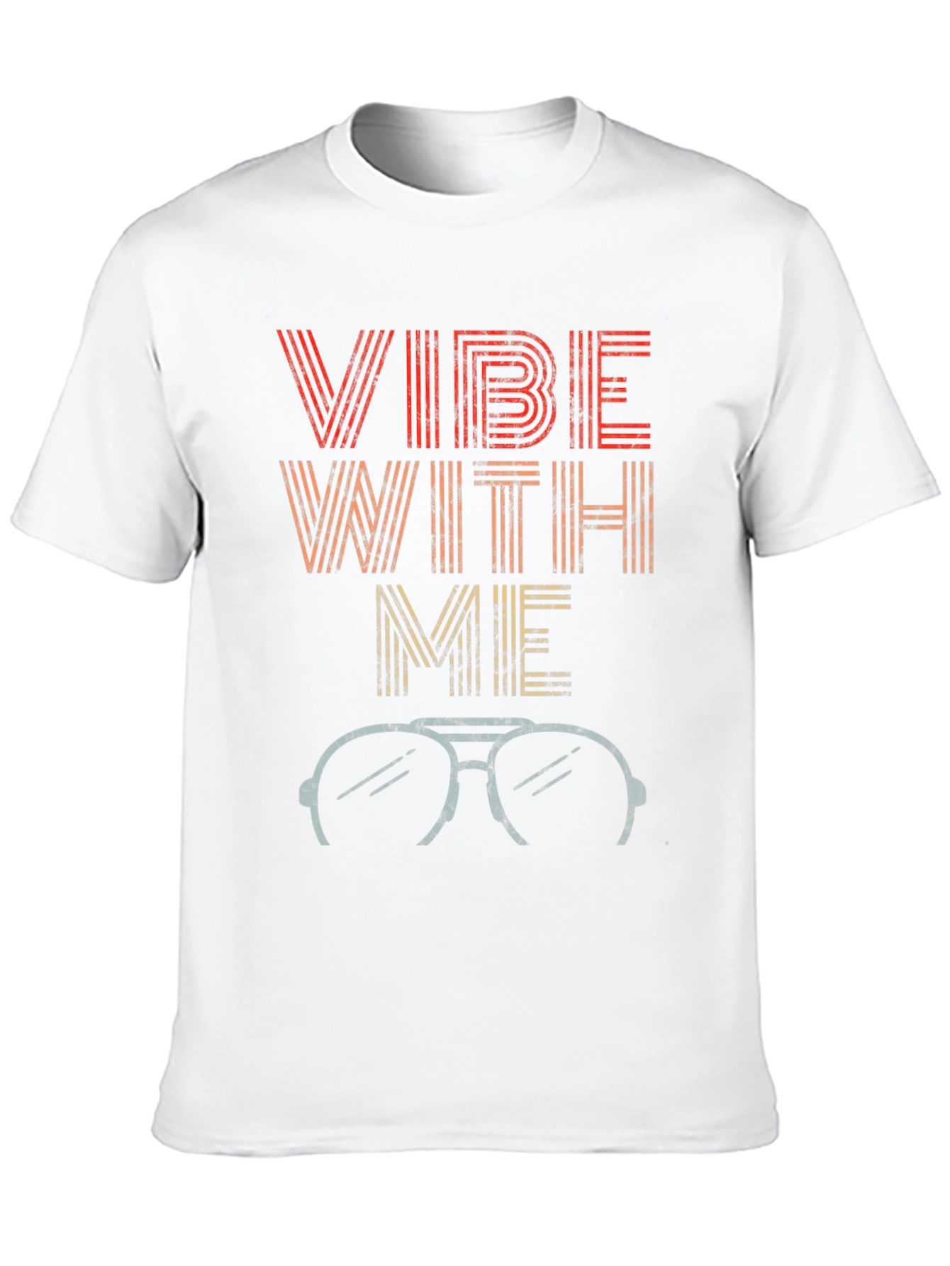 Vibe With Me Retro Style Graphic T-Shirt