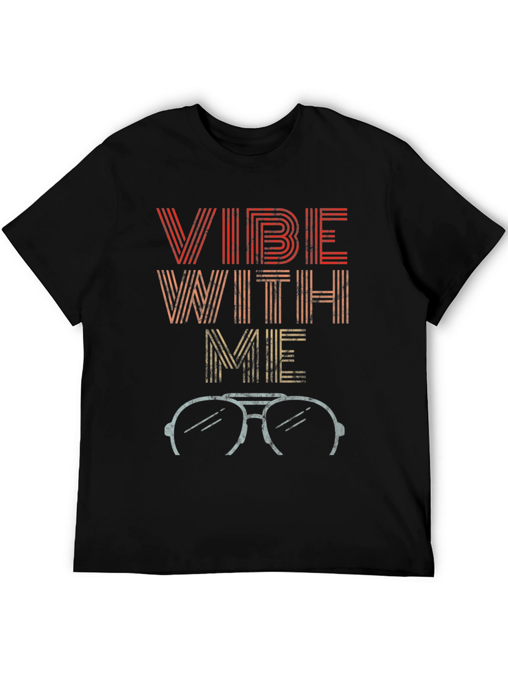 Vibe With Me Retro Style Graphic T-Shirt