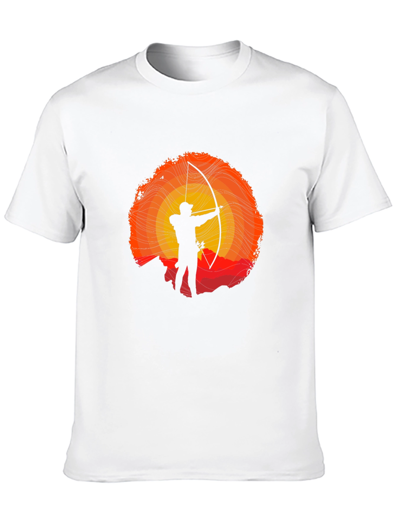 Archer Silhouette Graphic T-Shirt - Sunset Design