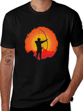 Archer Silhouette Graphic T-Shirt - Sunset Design
