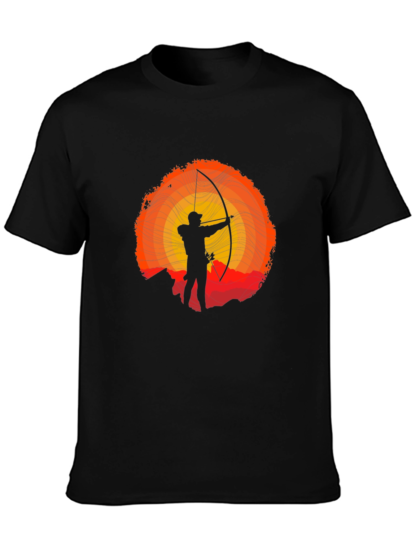 Archer Silhouette Graphic T-Shirt - Sunset Design