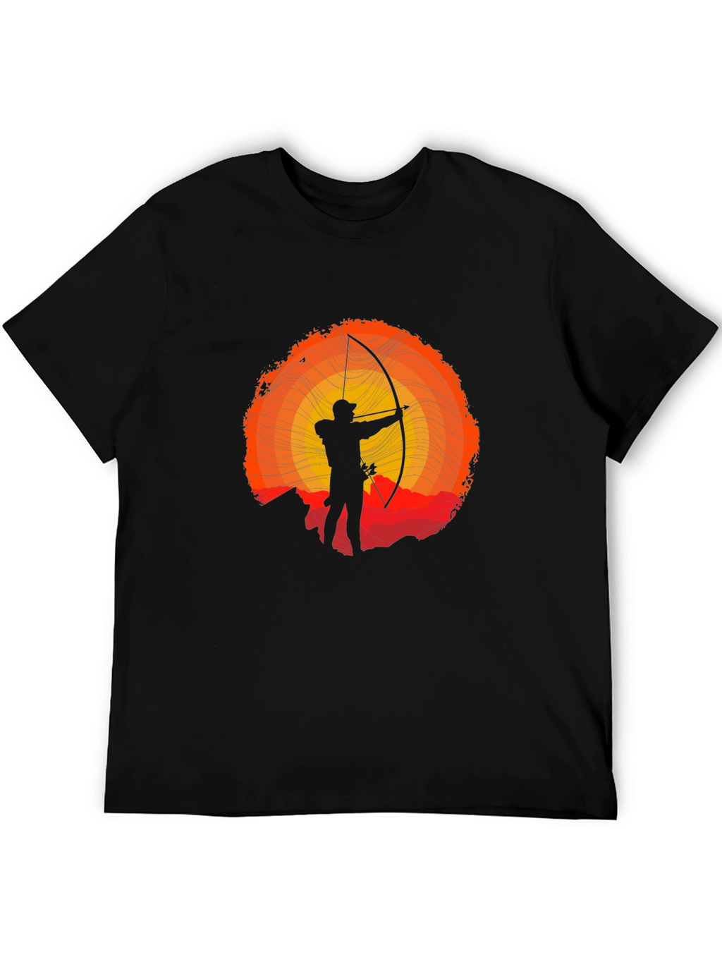 Archer Silhouette Graphic T-Shirt - Sunset Design
